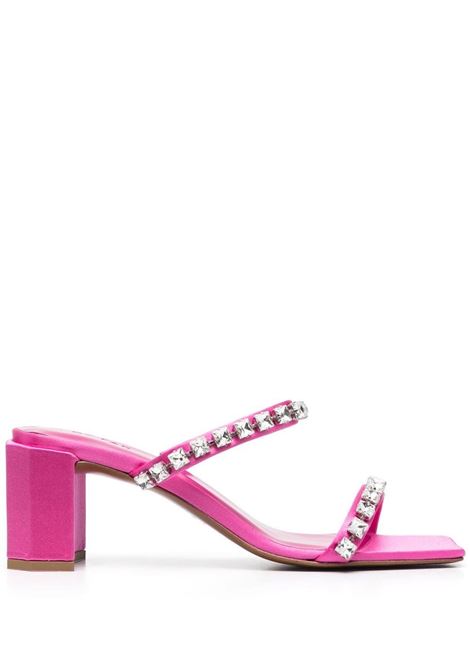 Fuchsia pink Tanya crystal-embellished 70mm mules - women BY FAR | 22CATNYSFCHSACFCHS